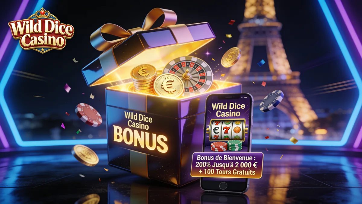 Bonus de Bienvenue : 200% Jusqu'à 2 000 € + 100 Tours Gratuits : guide wild dice casino pour les joueurs en France